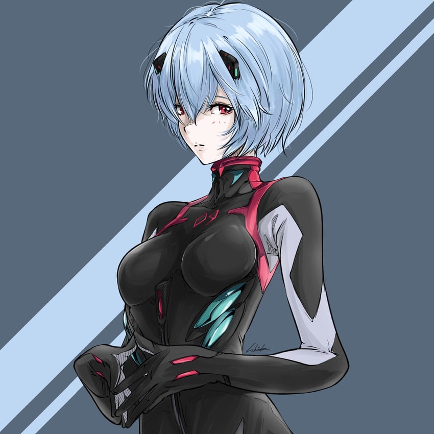 ayanami rei (neon genesis evangelion and 2 more) drawn by bambi_surprise
