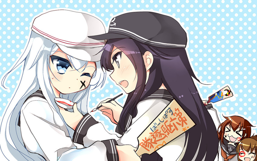 hibiki, inazuma, ikazuchi, akatsuki, and verniy (kantai collection) drawn by teramoto_kaoru