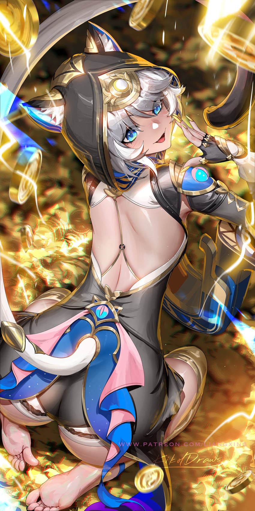 cipher (honkai and 1 more) drawn by liang_xing