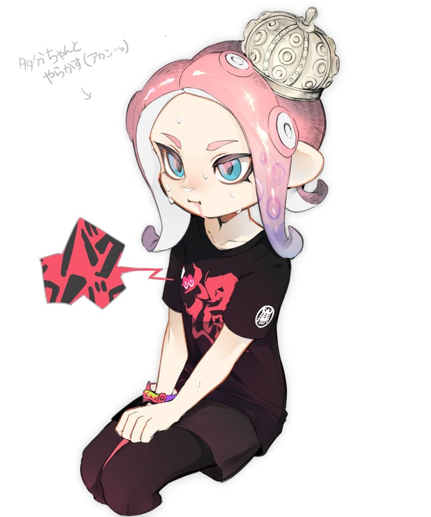 octoling player character and octoling girl (splatoon and 1 more) drawn by ujijino