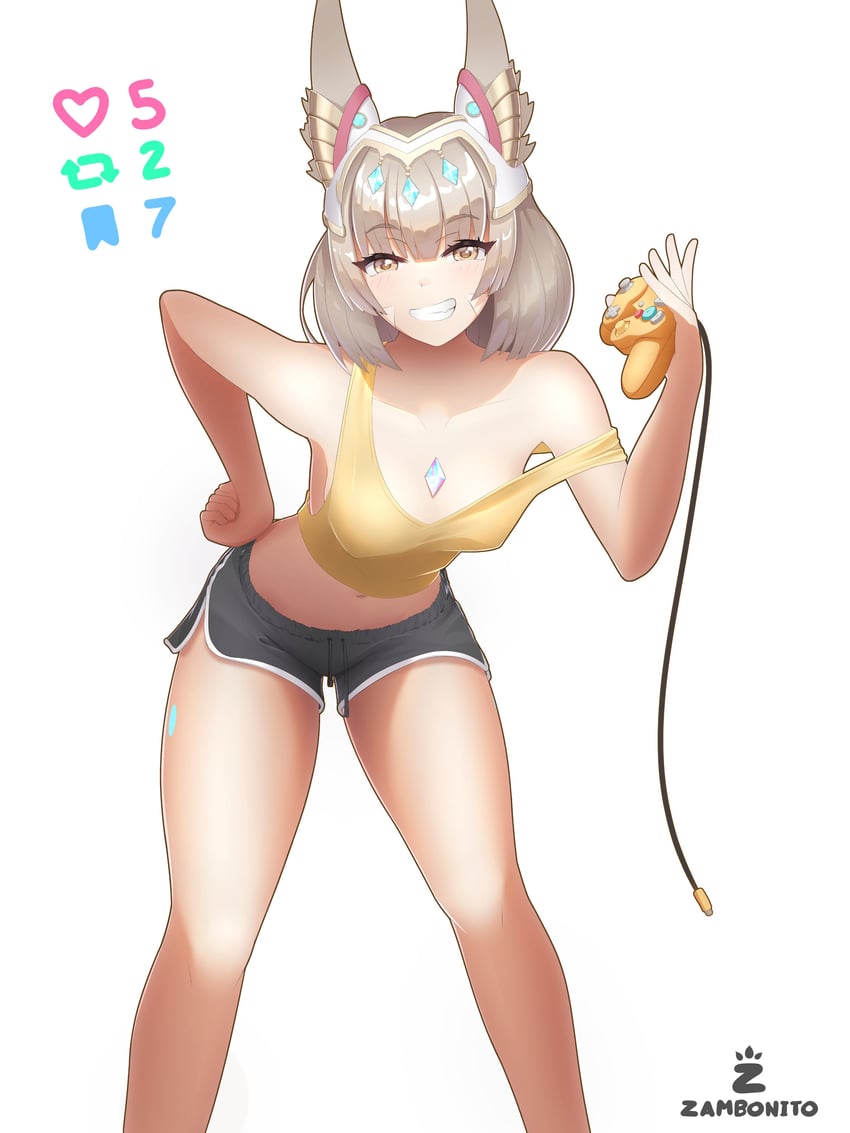 nia (xenoblade chronicles and 1 more) drawn by zambonito