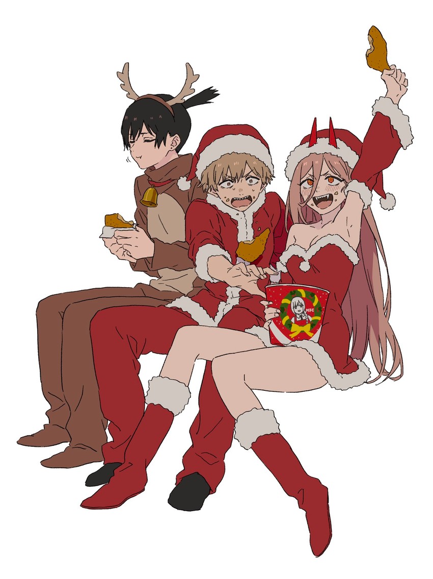 makima, power, denji, and hayakawa aki (chainsaw man) drawn by teruya_(6w6y)