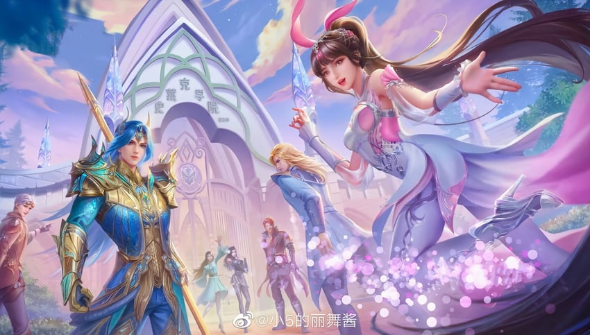 xiao wu, ning rongrong, tang san, zhu zhuqing, oscar, and 2 more (douluo dalu)