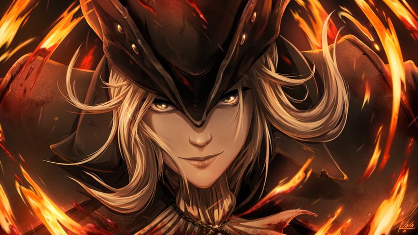 lady maria of the astral clocktower (bloodborne) drawn by kalasketch