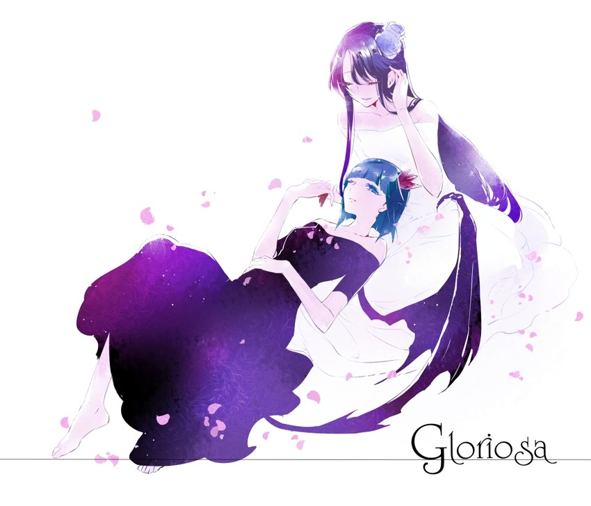 tsukikage yuri and dark precure (precure and 1 more) drawn by chiyo_(rotsurechiriha)