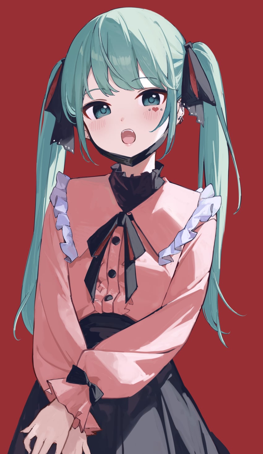hatsune miku (vocaloid and 1 more) drawn by rakugaki_ningen