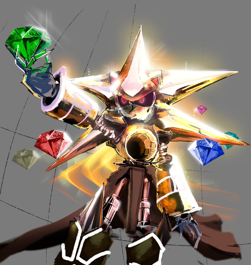 metal sonic, neo metal sonic, and super neo metal sonic (sonic and 1 more) drawn by cmihaii