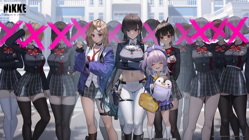 marciana, ein, rei, and zwei (goddess of victory: nikke)