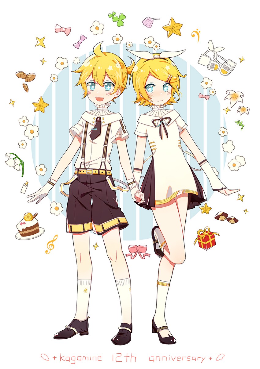 kagamine rin and kagamine len (vocaloid and 1 more) drawn by zimoow