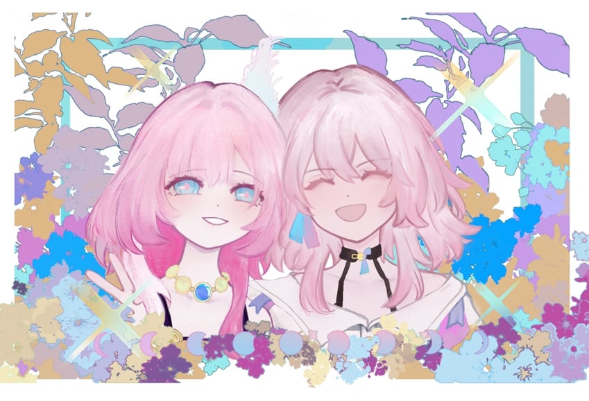 march 7th and cyrene (honkai and 1 more) drawn by shengliyanshui