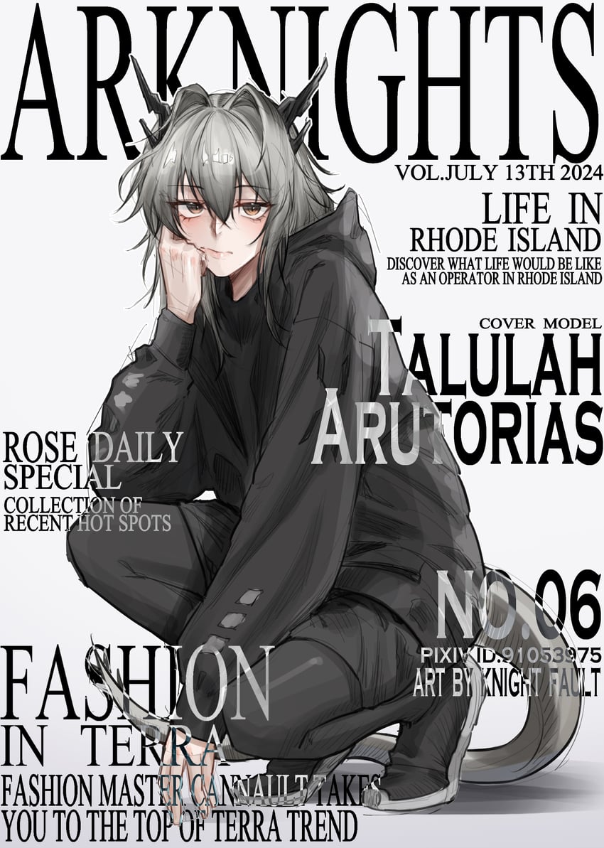 talulah (arknights) drawn by knight_fault