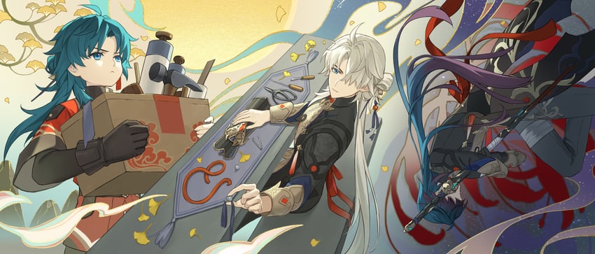 blade and yingxing (honkai and 1 more) drawn by hamilundenongdizhe
