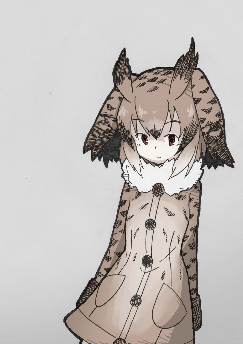 eurasian eagle owl (kemono friends) drawn by uepon_(shimo_ponzu)