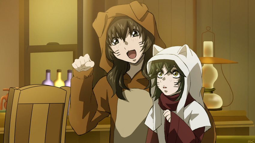 hino miwa and ruby karma (soukyuu no fafner) drawn by uc_(8rk3)