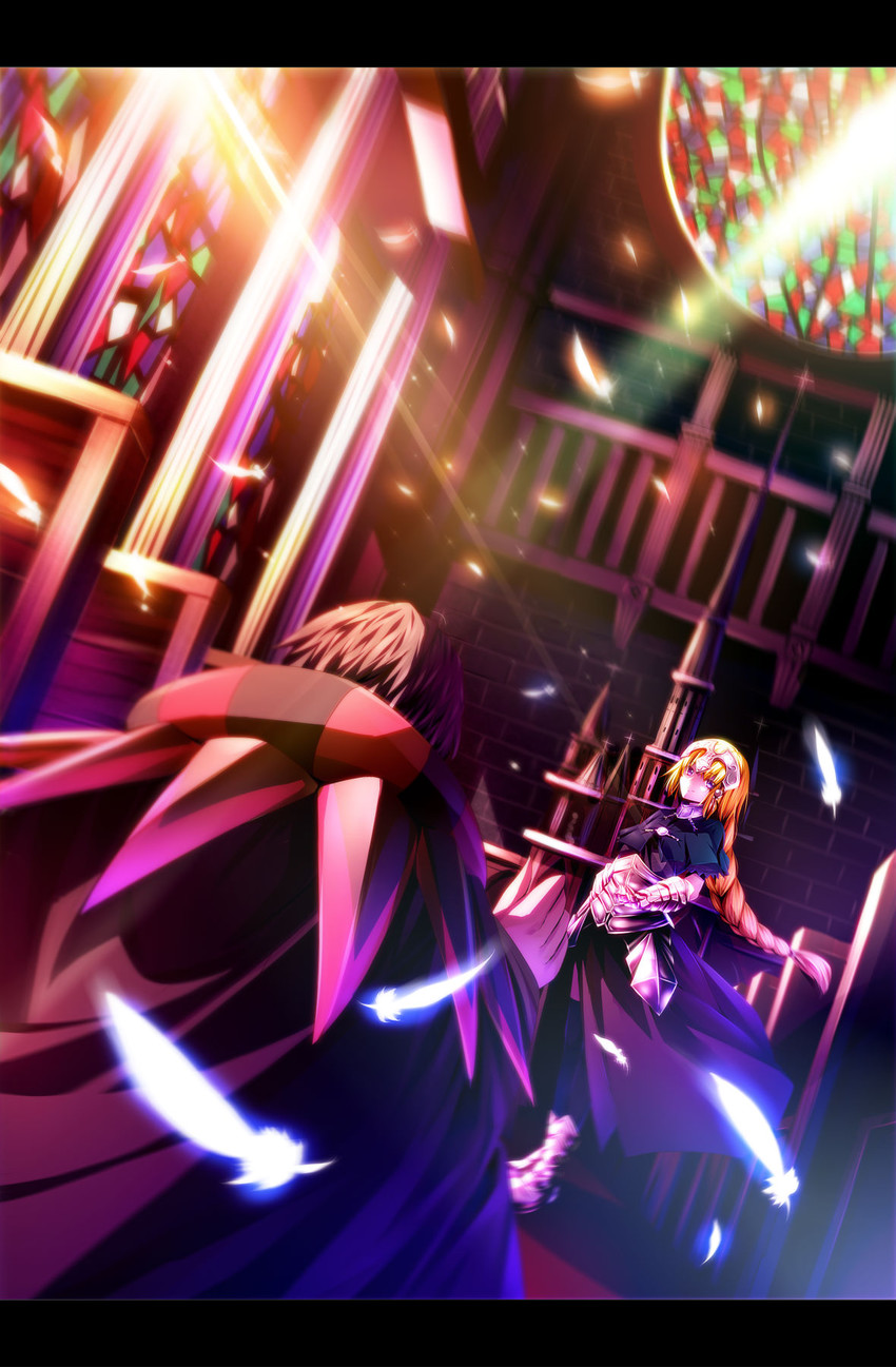 jeanne d'arc and gilles de rais (fate and 2 more) drawn by alfort_(may0508) and dryw