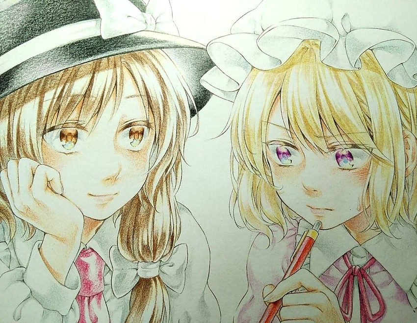 usami renko and maribel hearn (touhou) drawn by nora_wanko