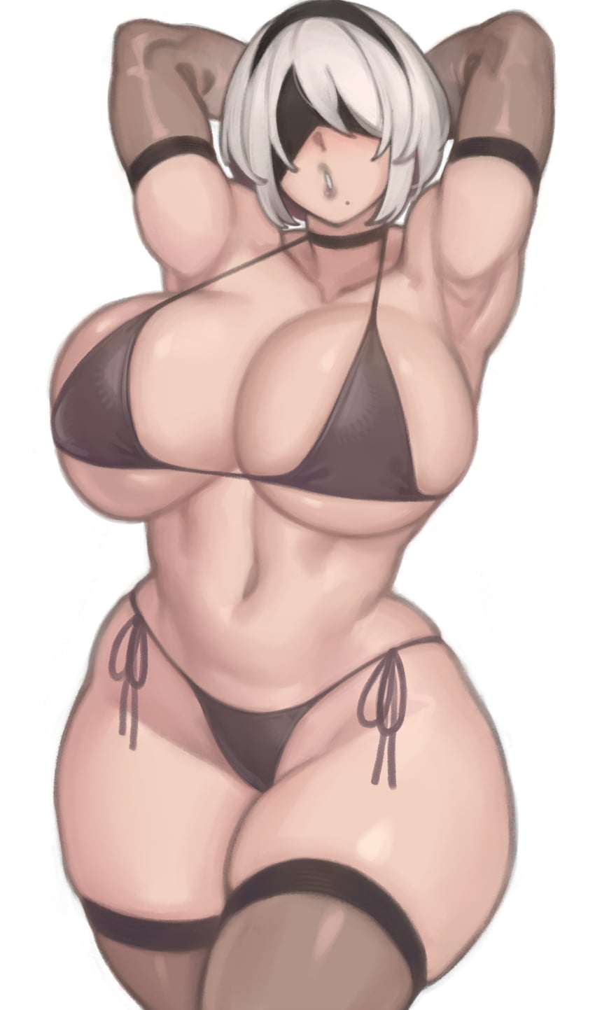 2b (nier and 1 more) drawn by kelvin_hiu