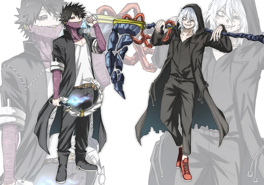 dabi and shigaraki tomura (boku no hero academia) drawn by ametaro_(ixxxzu)