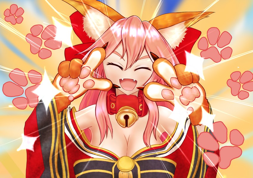 tamamo and tamamo cat (fate and 1 more) drawn by auglish
