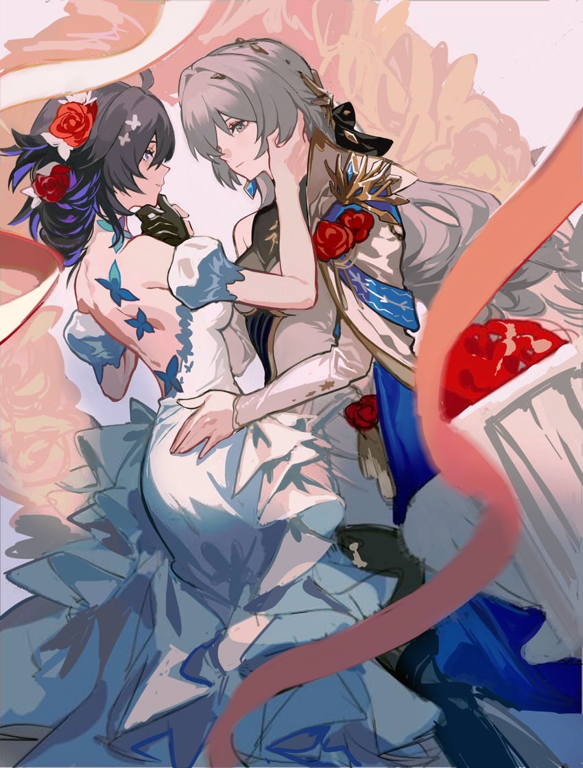 bronya rand and seele (honkai and 1 more) drawn by mie_xing
