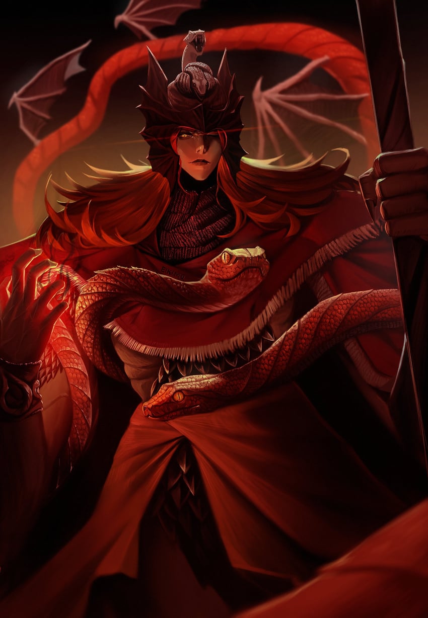 messmer the impaler (elden ring and 1 more) drawn by eikim0