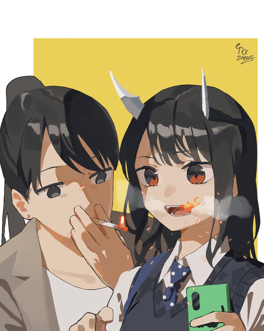 aoki ruri and aoki umi (ruridragon) drawn by ericx_gasi