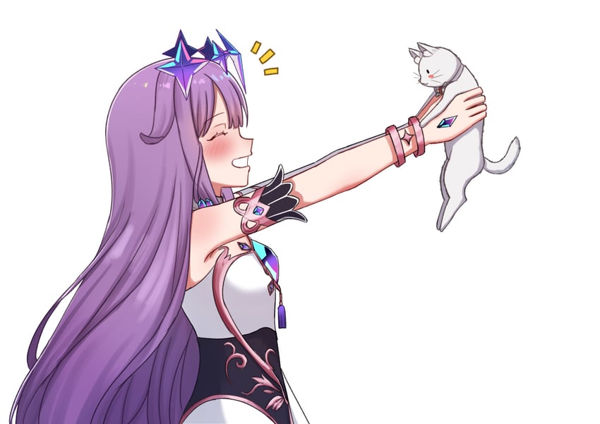 koseki bijou and john cat (hololive and 1 more) drawn by sharkudon