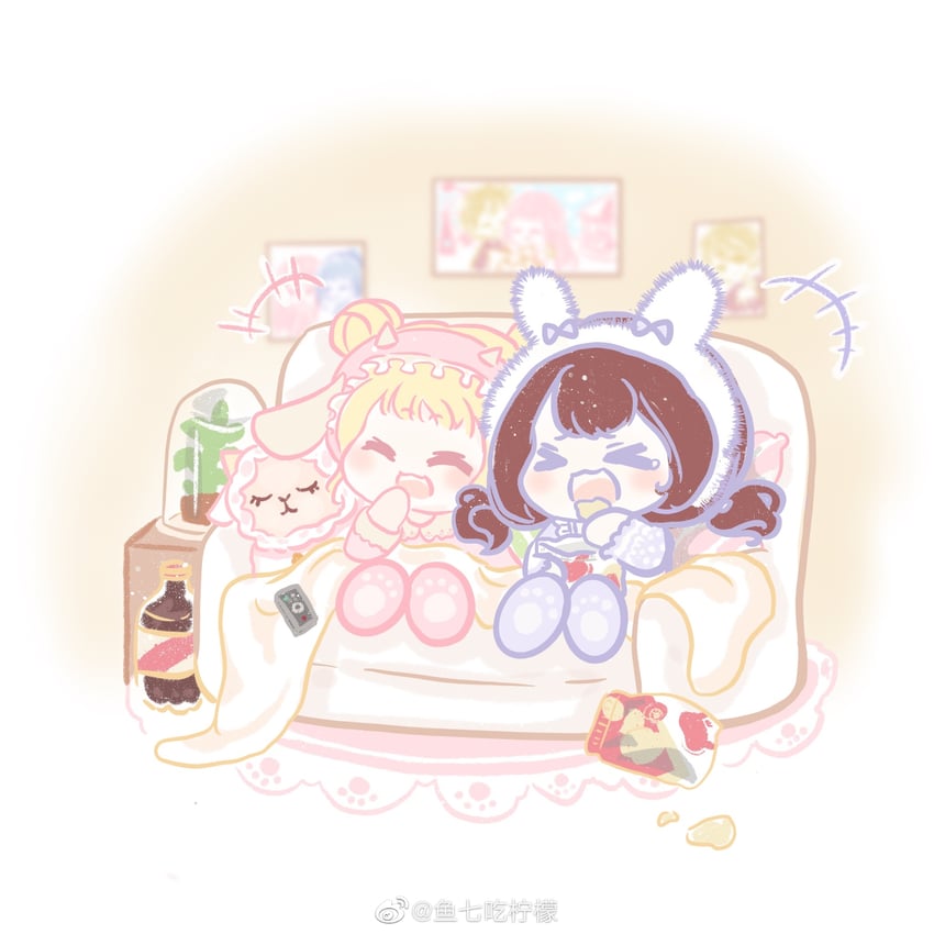 nikki, momo, loen, yexiao, dream-weaving lamb, and 1 more (nikki and 1 more) drawn by xiaoyu_qixing