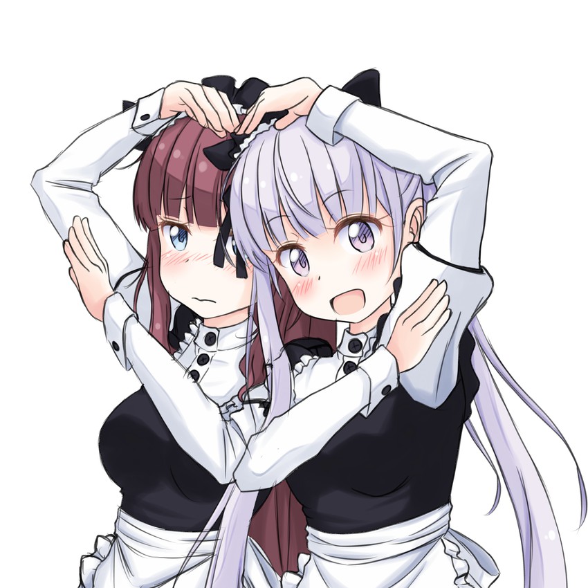 suzukaze aoba and takimoto hifumi (new game!) drawn by sainohikari
