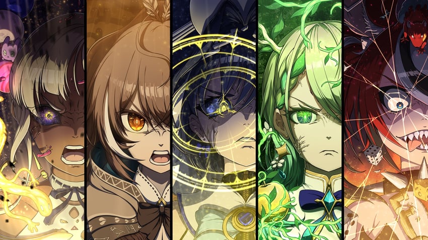 ouro kronii, nanashi mumei, hakos baelz, ceres fauna, tsukumo sana, and 3 more (hololive and 1 more) drawn by dongle_e