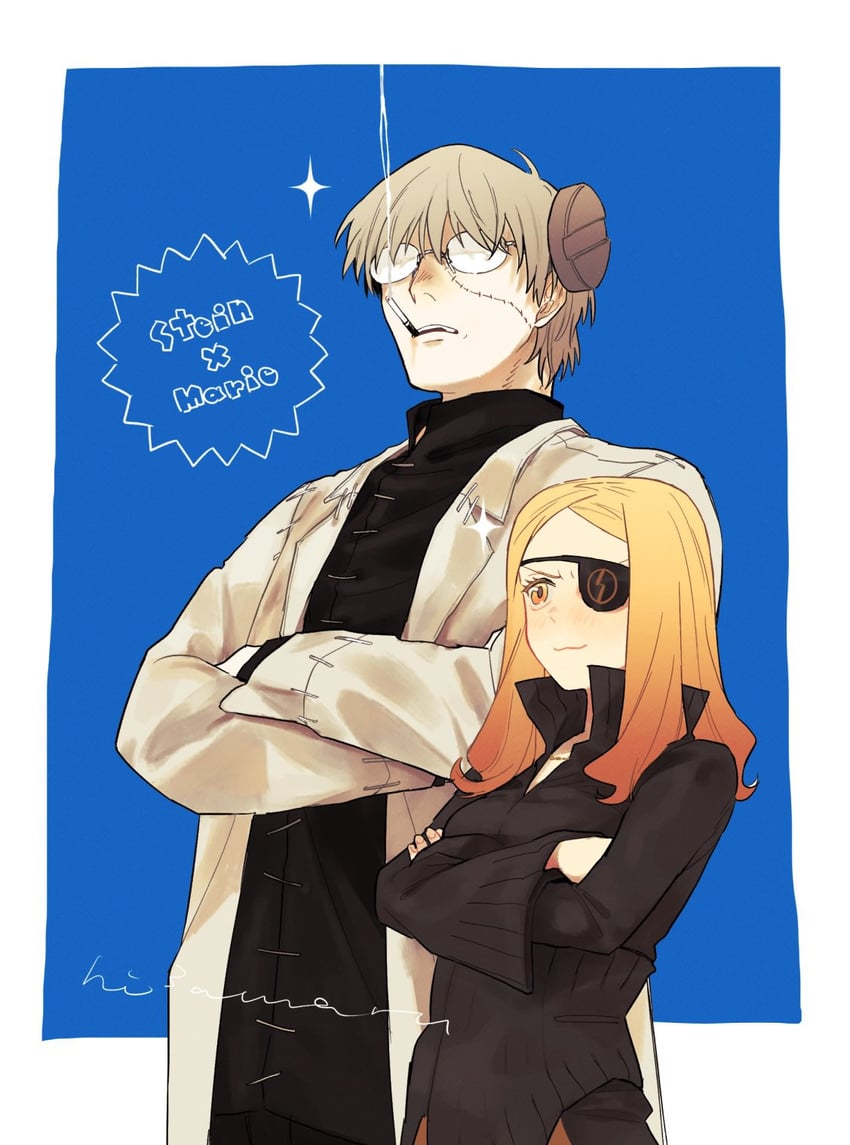 franken stein and marie mjolnir (soul eater) drawn by hissiu