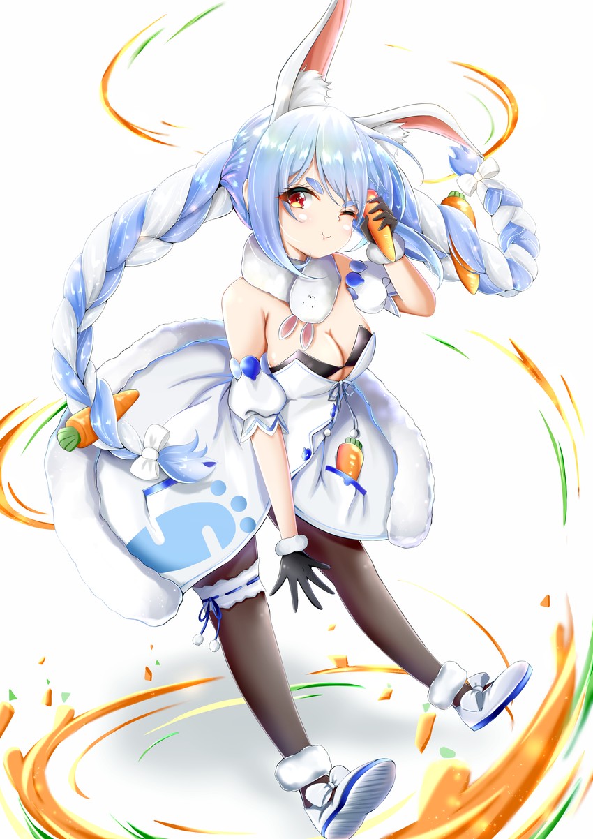 usada pekora and don-chan (hololive) drawn by takemura_kou
