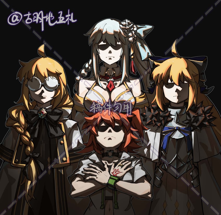 fujimaru ritsuka, morgan le fay, and aesc (fate and 3 more) drawn by 1767440833
