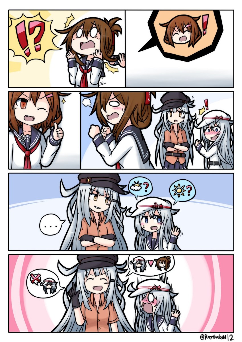 hibiki, inazuma, ikazuchi, verniy, gangut, and 1 more (kantai collection) drawn by raythalosm