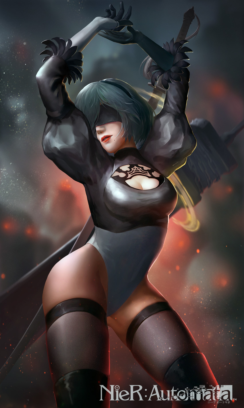 2b (nier and 1 more) drawn by soma_(pixiv_7288273)