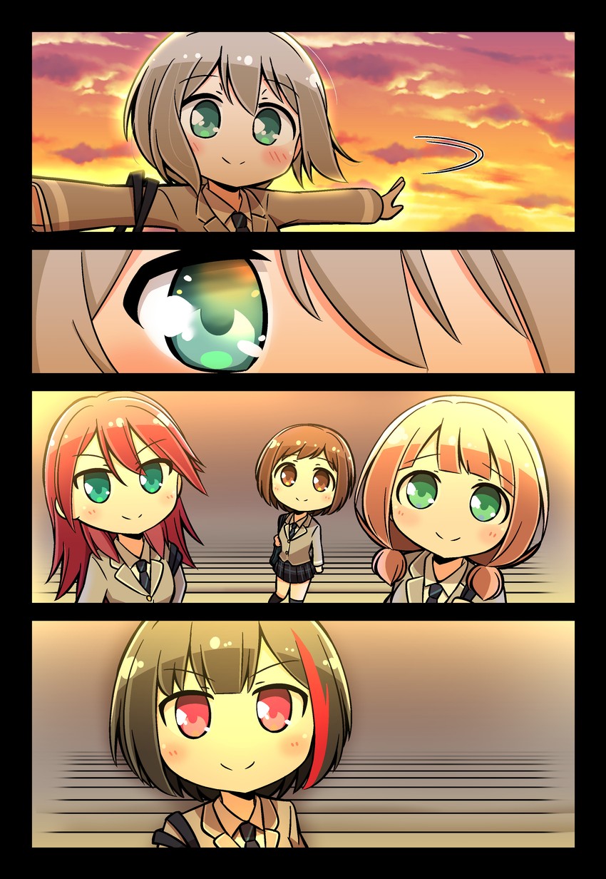 mitake ran, aoba moca, uehara himari, udagawa tomoe, and hazawa tsugumi (bang dream!) drawn by kyou_(fr39)