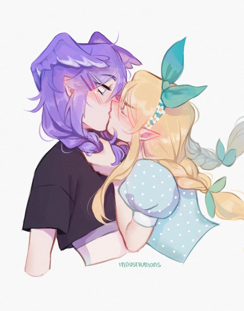 selen tatsuki and pomu rainpuff (nijisanji and 1 more) drawn by smolllsprout