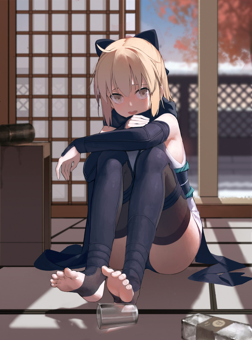 okita souji (fate and 2 more) drawn by qiongsheng