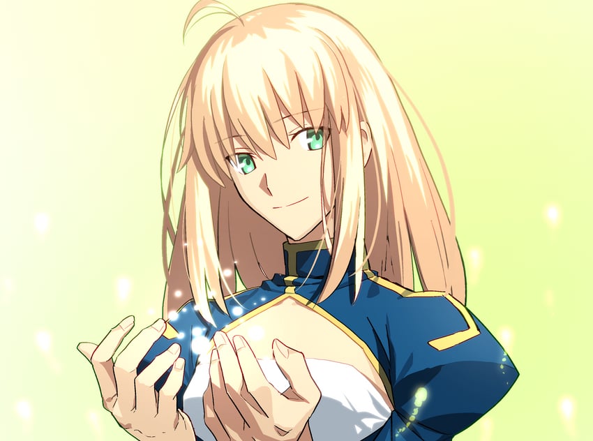 artoria pendragon and saber (fate and 2 more) drawn by chietori