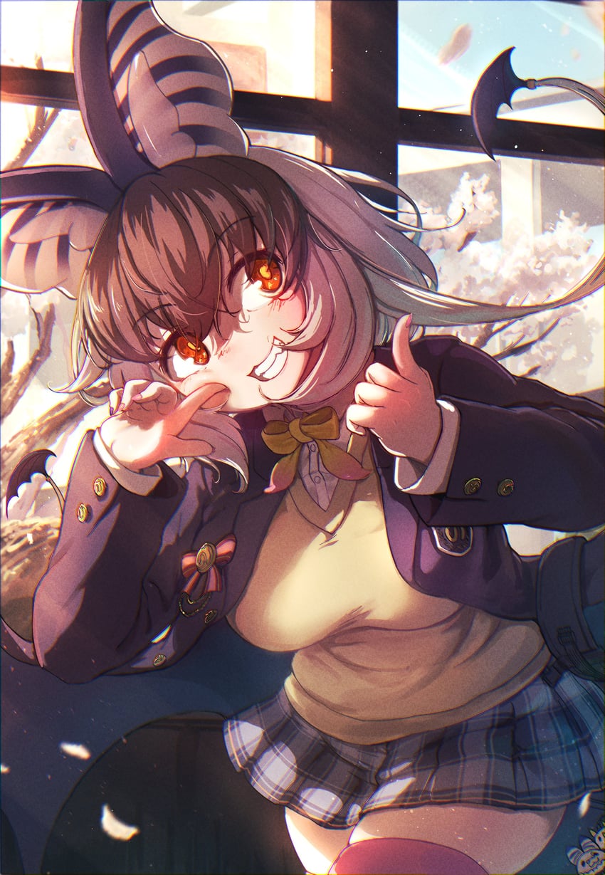 brown long-eared bat (kemono friends and 1 more) drawn by okyao