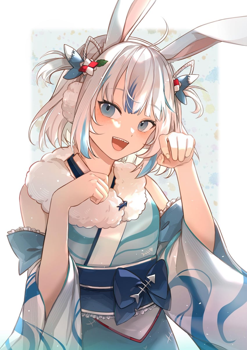gawr gura (hololive and 1 more) drawn by eden_(eden871225)