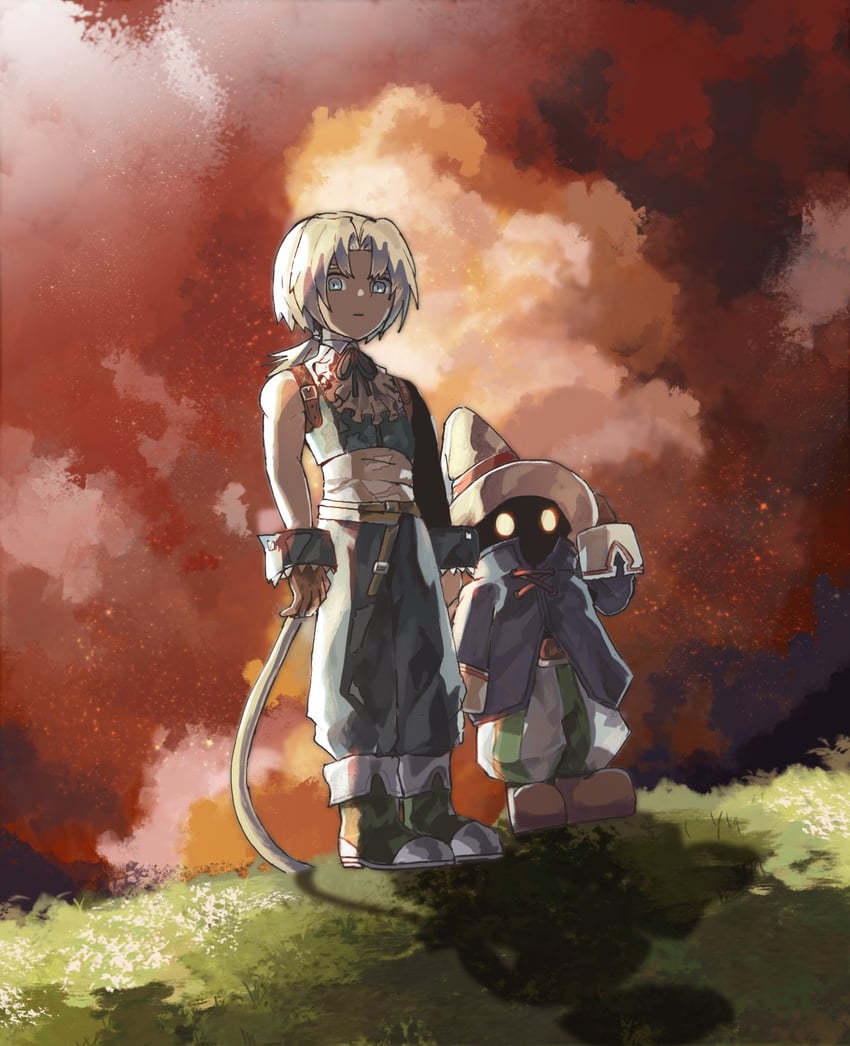 zidane tribal, black mage, and vivi ornitier (final fantasy and 1 more) drawn by ry_mangdung