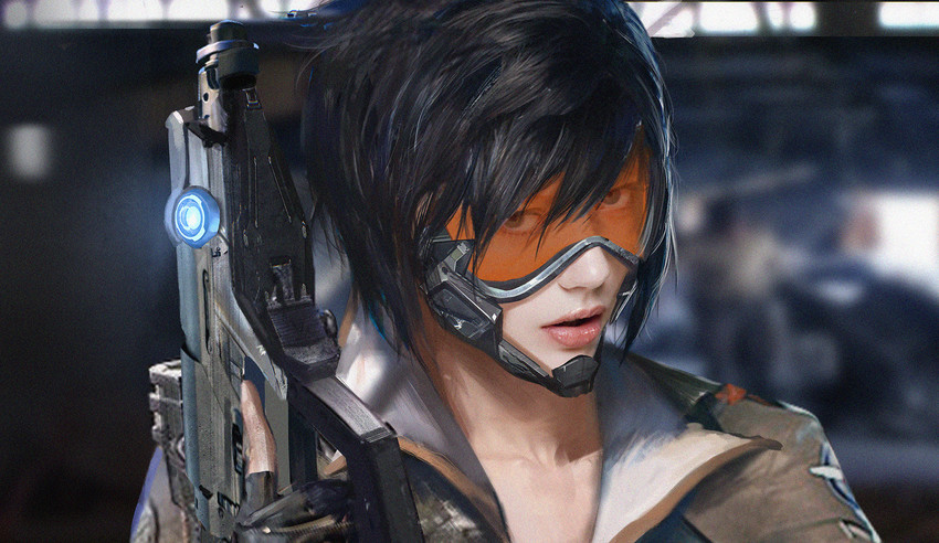 tracer (overwatch and 1 more) drawn by bruce_zhang