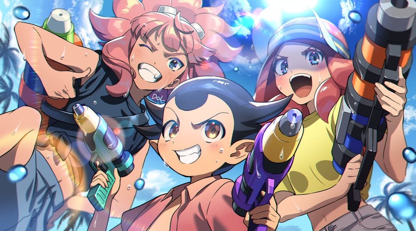 tsunami jousuke, zaizen touko, and kogure yuuya (inazuma eleven) drawn by dolustoy