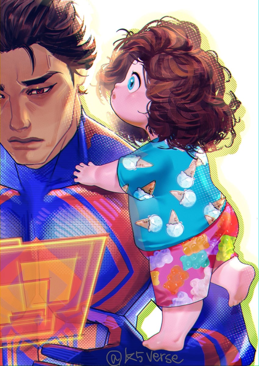 miguel o'hara and mayday parker (marvel and 3 more) drawn by k5verse