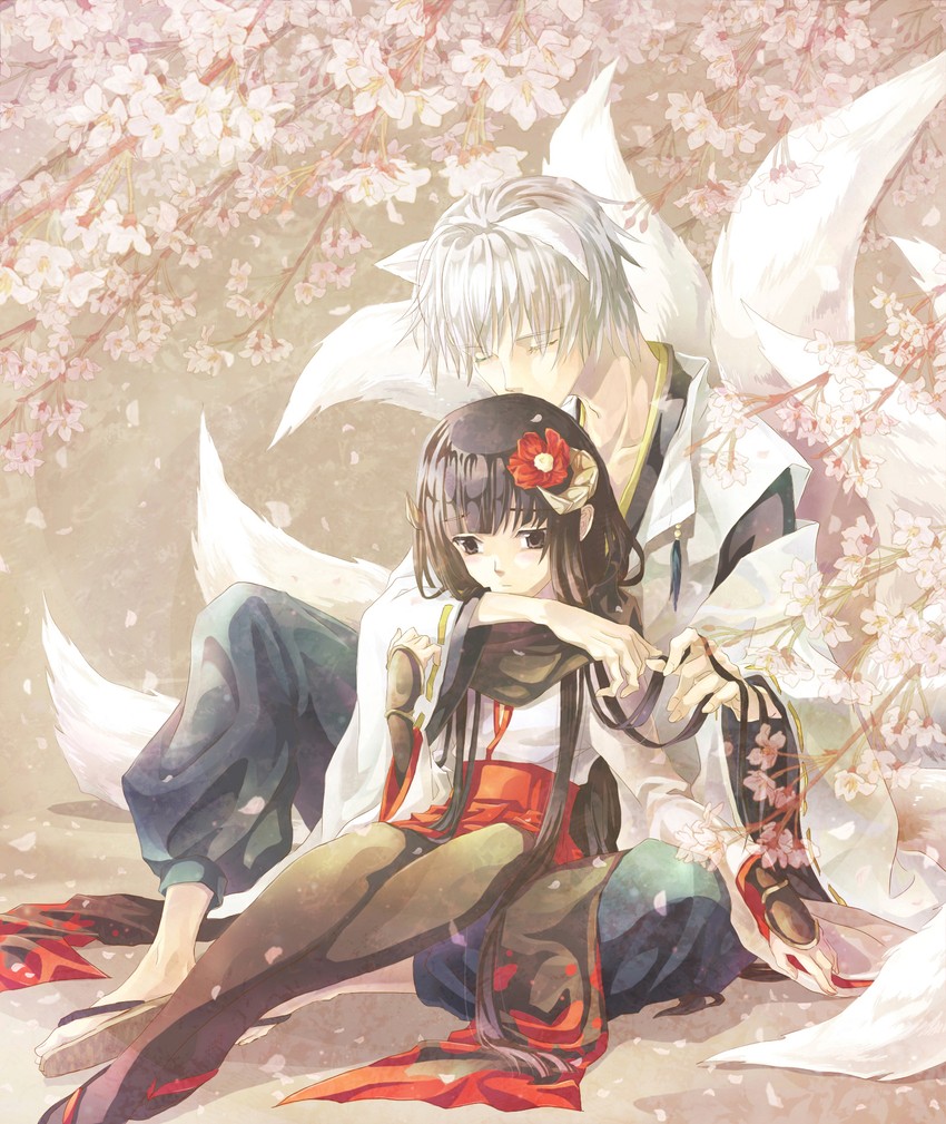 shirakiin ririchiyo and miketsukami soushi (inu x boku ss) drawn by suzuneko-rin