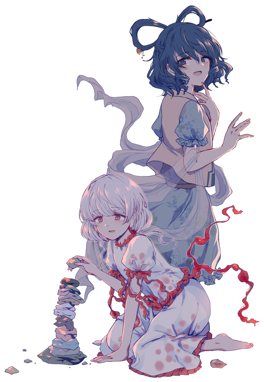 kaku seiga and ebisu eika (touhou) drawn by uranaishi_(miraura)
