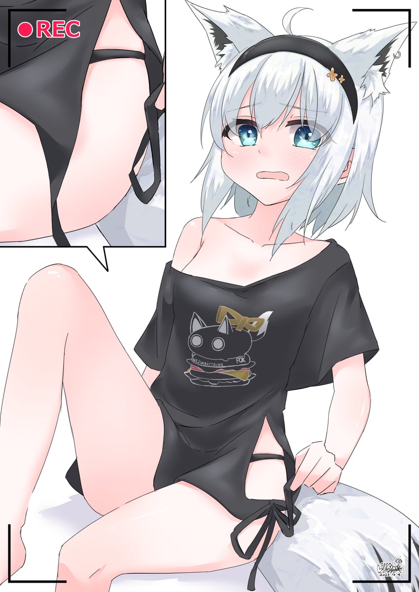 shirakami fubuki and nejima kitsune (hololive) drawn by yuri_pekko