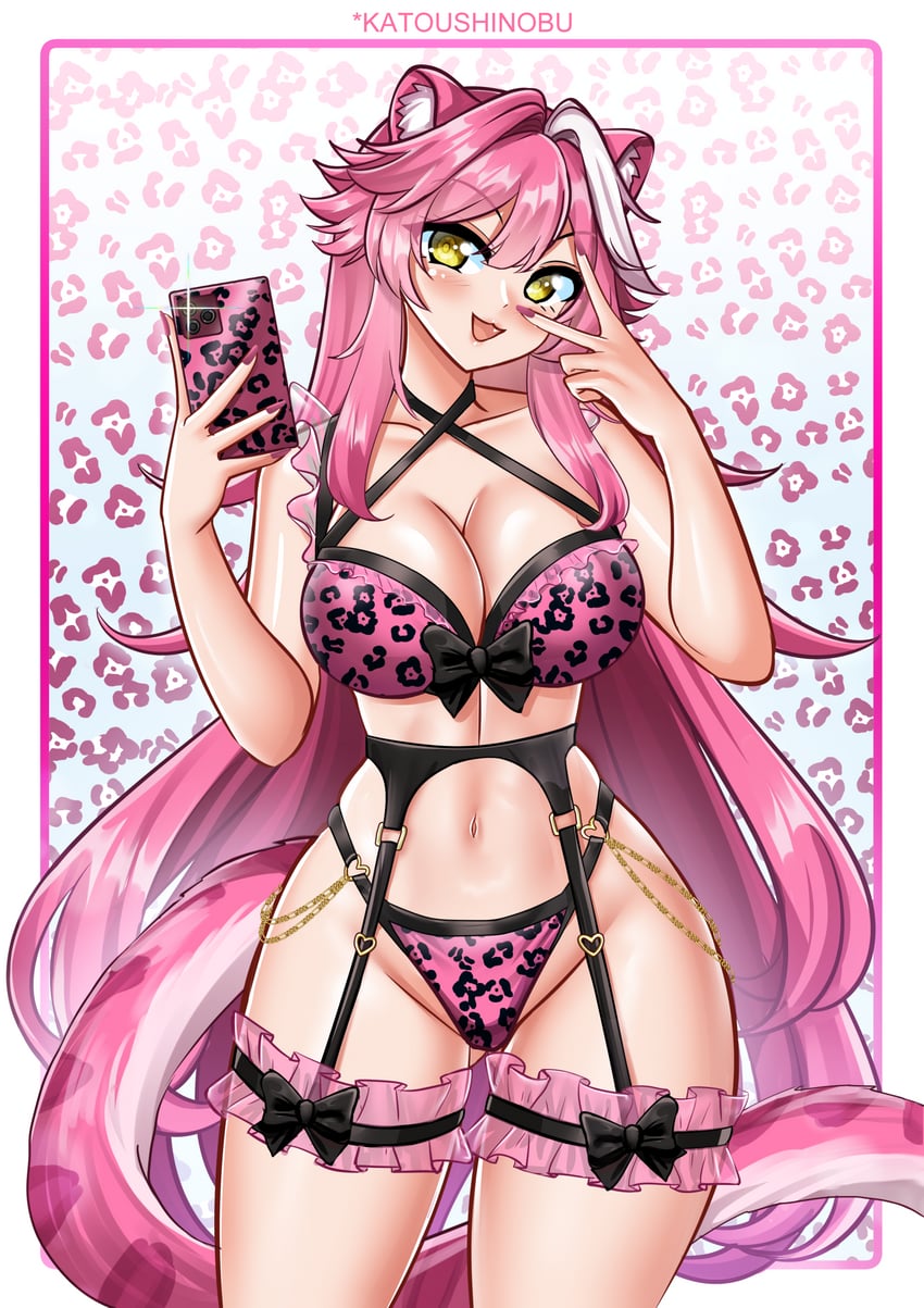 raora panthera (hololive and 1 more) drawn by katou_shinobu