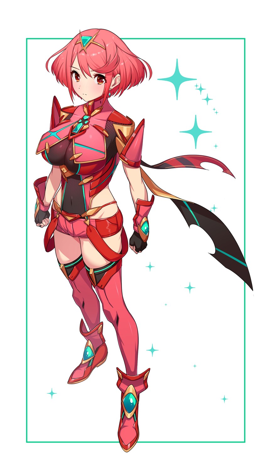 pyra (xenoblade chronicles and 1 more) drawn by green322
